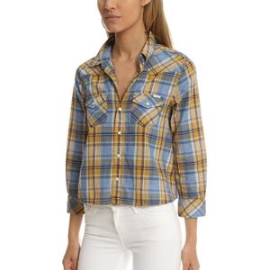 Mother twirl my ex's plaid crop button down shirt